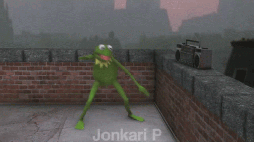 Kermit Dancing Up In The Rooftop GIF