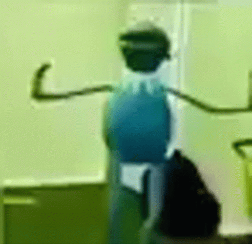 Kermit Dancing With Disco Lights GIF