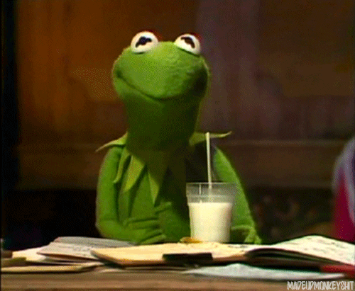 Kermit Drinking Milk Meme GIF