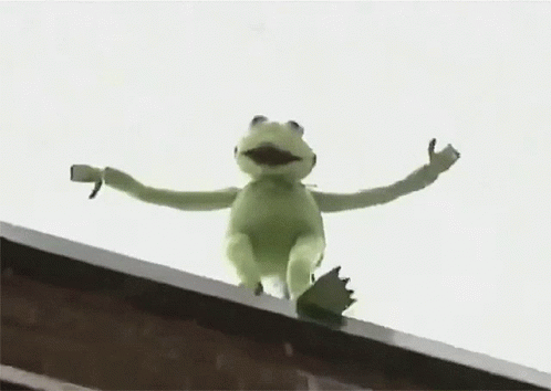 Kermit Falling From Building Meme GIF