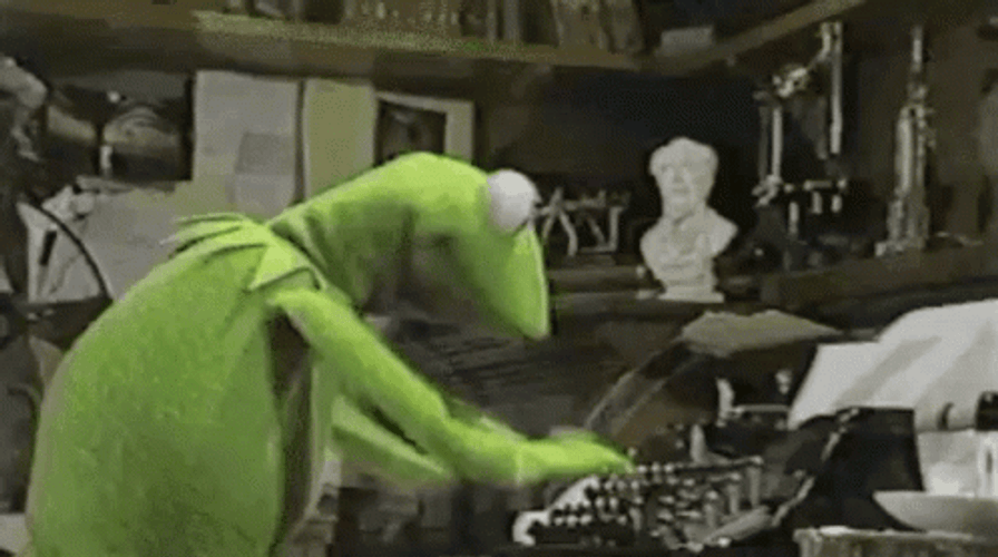 Kermit Fast Typing GIF