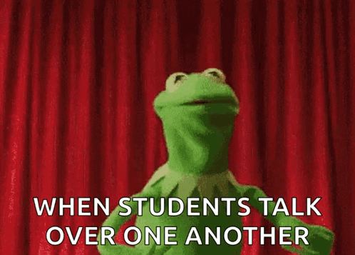 Kermit Frantic Noisy Students Meme GIF