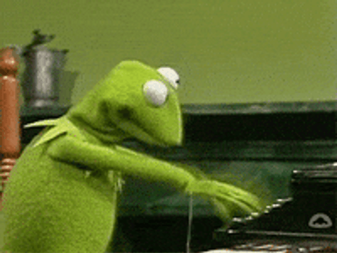 Colorful Kermit The Frog Animation GIF 