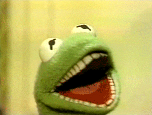 Kermit Laughing Displaying Teeth Meme GIF
