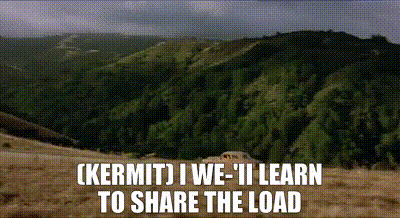 Kermit Taking Road Trip Learn To Share The Load GIF