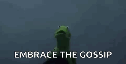 Kermit The Frog And A Grim Reaper Are Standing Next To Each Other And Talking . GIF