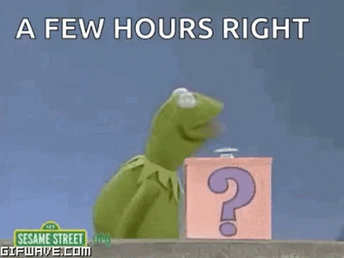 Kermit the Frog and Cookie Monster with Question Mark Box