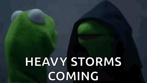 Kermit And Darth Vader Heavy Storms Coming GIF