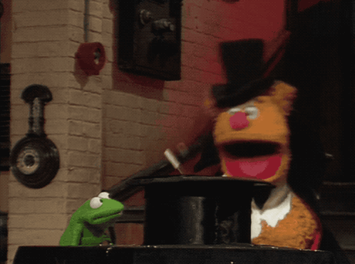 Kermit the Frog and Fozzie Bear