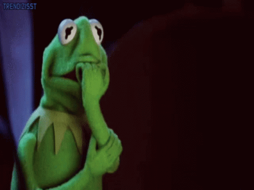 Kermit the Frog Covering Mouth