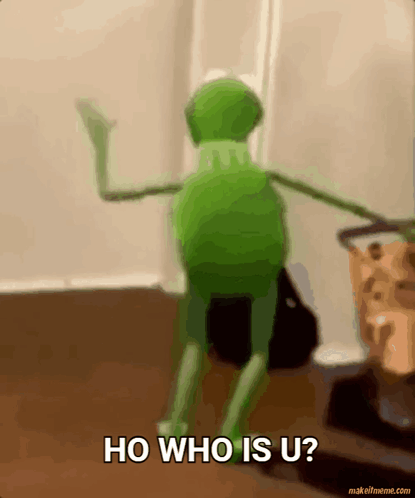 Kermit the Frog Dancing Asking Ho Who Is U