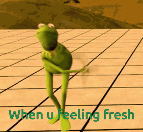 Kermit the Frog Dancing When U Feeling Fresh