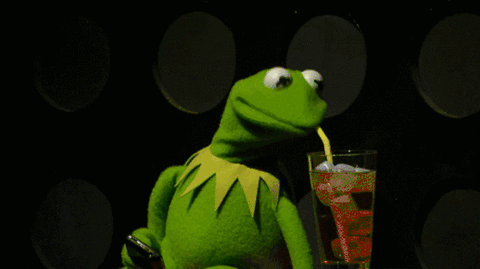 Kermit The Frog Drinking Straw GIF