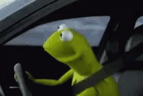 Kermit the Frog Driving Car