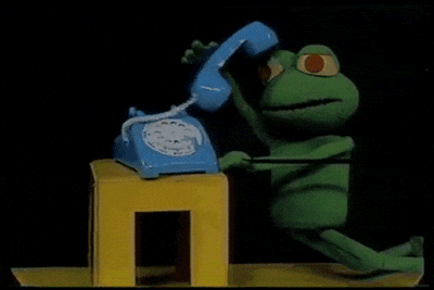 Kermit The Frog Drowsy Phone Call Meme GIF