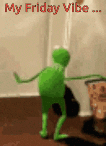 Kermit The Frog Friday Vibes Weekend Meme GIF