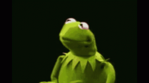Kermit The Frog Sitting In Darkness GIF