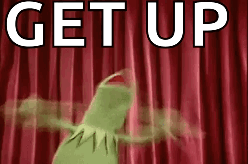 Kermit the Frog Get Up Curtain