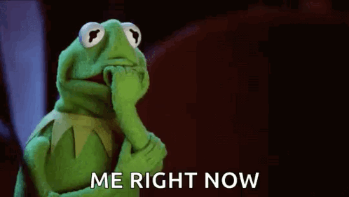 Kermit the Frog Hand to Chin Me Right Now
