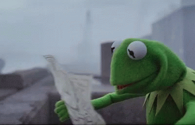 Kermit The Frog Holding Paper GIF