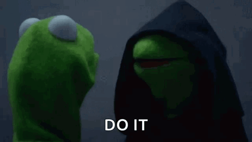 Kermit The Frog In Black Hood With Darth Vader GIF