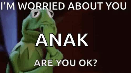 Kermit The Frog Is Holding His Hand To His Mouth And Says I 'M Worried About You Anak Are You Ok ? GIF