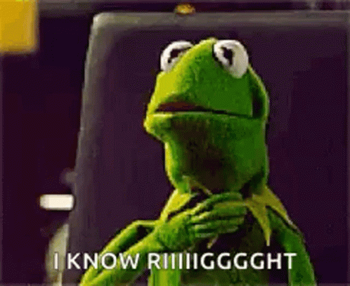 Kermit The Frog Is Sitting In Front Of A Computer Screen And Says `` I Know Riiii Ggght '' . GIF