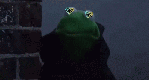 Kermit The Frog Is Wearing Sunglasses With Diamonds On Them And Saying Evil Laugh GIF