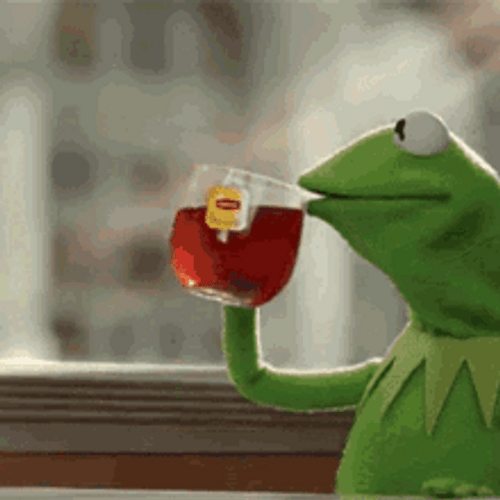 Kermit The Frog Meme Drinking Tea GIF