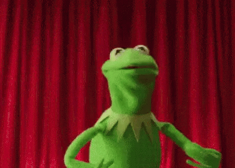 Kermit the Frog Red Curtain