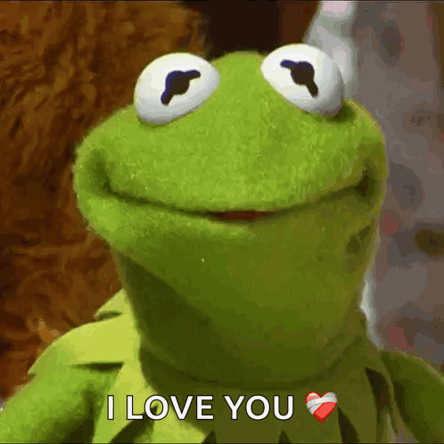 Kermit the Frog Saying I Love You With Heart
