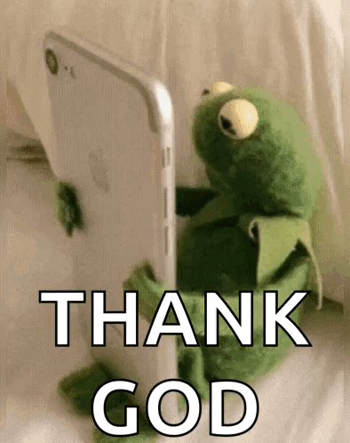 Kermit The Frog Saying Thank God GIF