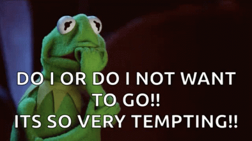 Kermit The Frog Says Do I Or Do I Not Want To Go ! GIF
