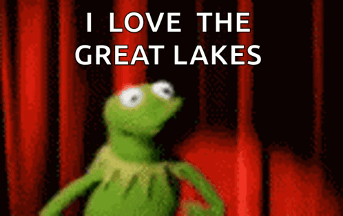 Kermit The Frog Says I Love The Great Lakes GIF