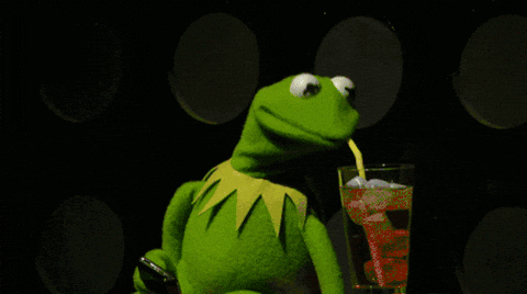 Kermit The Frog Sipping Drinks Meme GIF