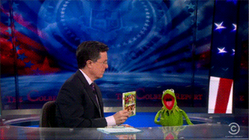Kermit The Frog Stephen Colbert GIF