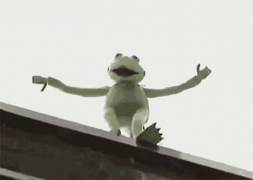 Kermit The Frog Suicide Jump GIF