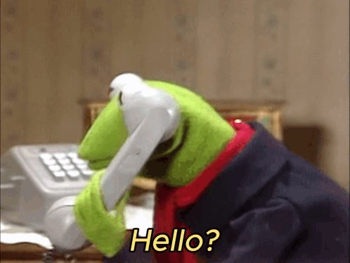 Kermit The Frog Talking On Phone GIF