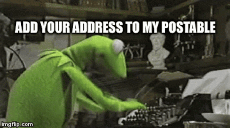 Kermit Typing Address Typewriter GIF