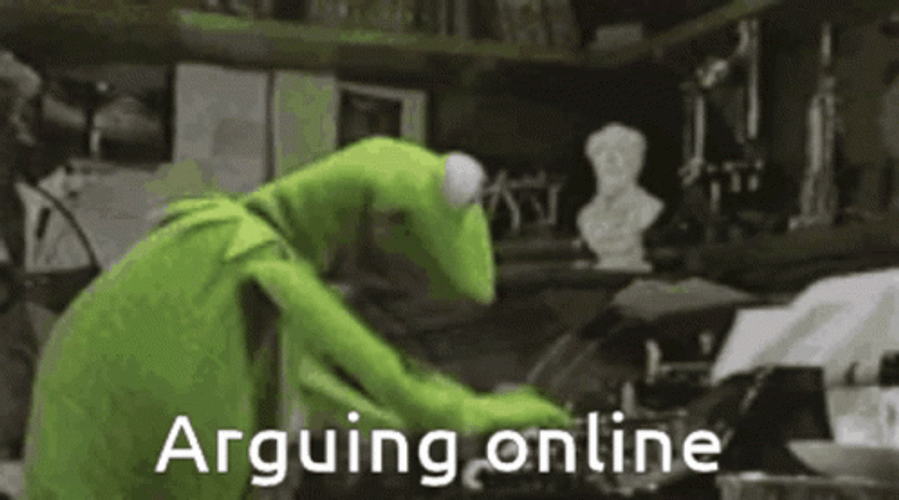 Kermit Typing Arguing Online GIF