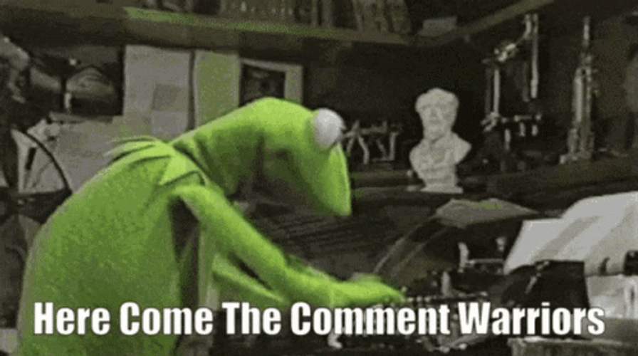 Kermit Typing Comment Warriors GIF