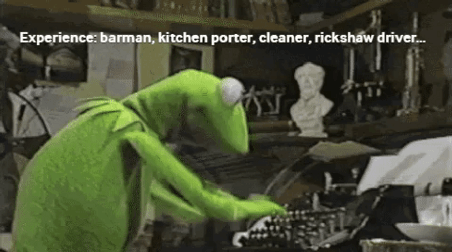 Kermit Typing Experience Kitchen Driver GIF