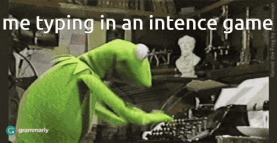 Kermit Typing Intense Game GIF