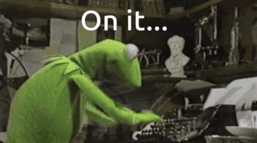Kermit Typing On It GIF