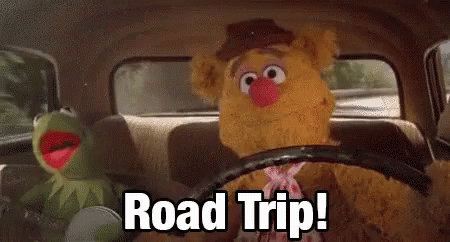 Kermit Yay And Fozzie Road Trip GIF