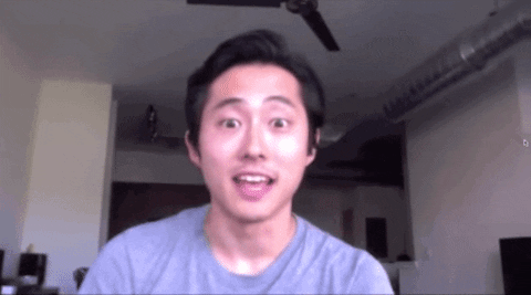 Kermit Yay Steven Yeun GIF