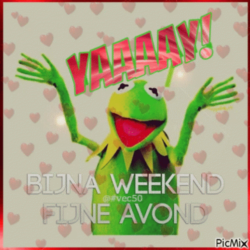 Kermit Yay Weekend GIF