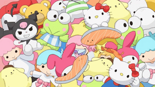 Keroppi And Friends In Arcade Game GIF