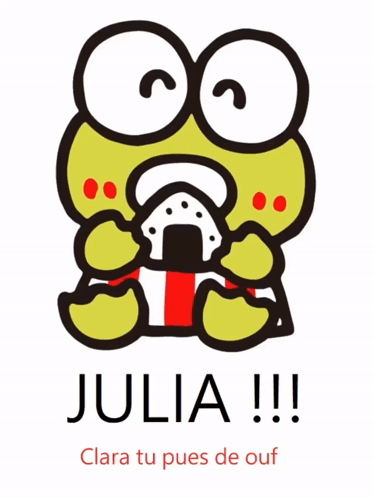 Keroppi Shouting Finding Julia GIF