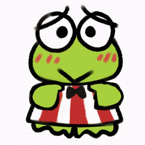 Keroppi With His Confuse Face Reaction GIF